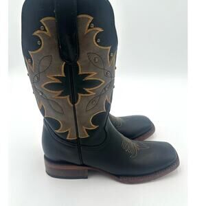 Tanner Mark Black Women’s Squared Toe Boots Size 7 Style TML 201059 See Descript